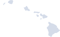 Outline map of Hawaii.