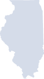 Outline map of Illinois.