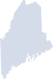 Outline map of Maine.
