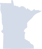 Outline map of Minnesota.
