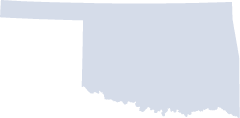 Outline map of Oklahoma.