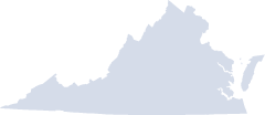 Outline map of Virginia.