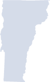 Outline map of Vermont.