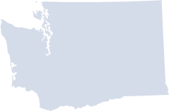 Outline map of Washington.