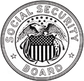Logo of the Social Security Board as an independent agency from 1935-1939