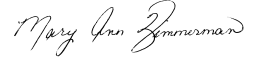 Privacy Officer Mary Ann Zimmerman Signature