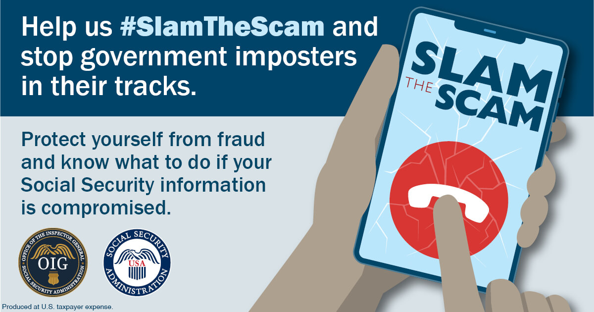 slam the scam poster