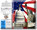 picture include statute of liberty, capital building, and forms and flyers