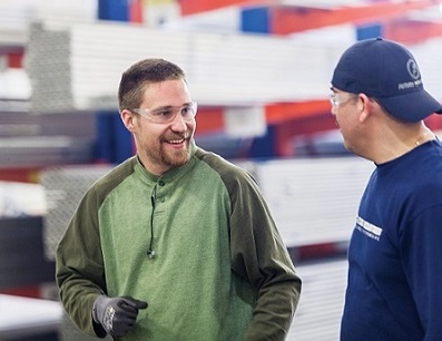 Two men in discussion